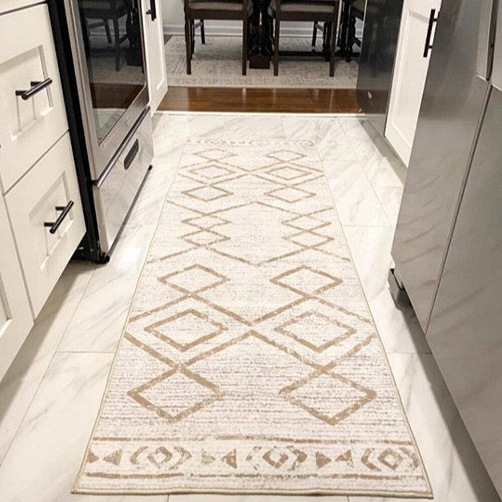 NEW Runner Rug 2x5 - Hallway Runner Rug Moroccan Washable Rug - Picture 3 of 7